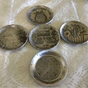 Vintage Wendell August Handmade Aluminum Coaster